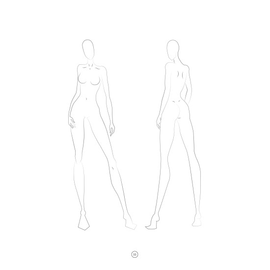 Fashion Design Sketchbook Female Figure Templete